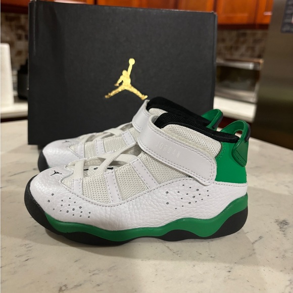 Nike Air Jordan 6 Rings TD Lucky Green White Black 323420-131 Shoe Sneaker - Picture 7 of 15